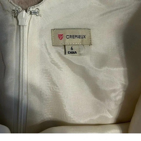 Cremieux Metallic Silver Sleeveless Dress Size 6 Textured Pattern Shift Wedding - Picture 3 of 6